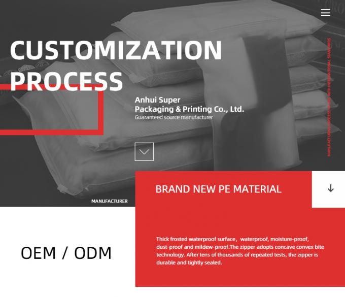 Impression personnalisée Sacs en plastique à fermeture à glissière ré-fermables respectueux de l'environnement avec poignée pour vêtements Sacs d'emballage 8