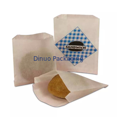 Enveloppes plates biodégradables en verre doublées en forme de V Sacs à biscuits en papier kraft à fond pointu