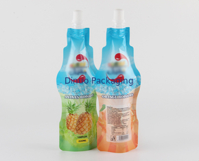 La bouteille imprimée faite sur commande de boisson de sac de Doypack a formé le support de papier d'aluminium de bec vers le haut de la poche de bec