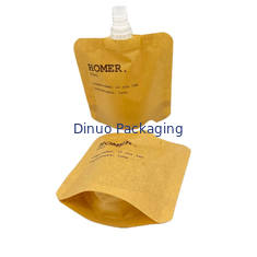 Support de coutume vers le haut de poche liquide cosmétique biodégradable de bec de recharge de Papier d'emballage de sac