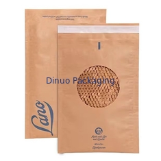 Compostable Papeterie à base de faisceau de miel enduite en papier kraft Enveloppe express Biodégradable Courriers antichocs