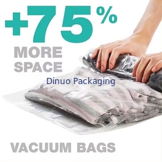 Sac de voyage à vide personnalisé sac de rangement en plastique d'emballage à main sac à vide à rouleaux avec fermeture à glissière pour bagages