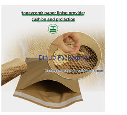 Enveloppes en carton ondulé Kraft en forme de cellules, rembourrage en papier nid d'abeille pour l'expédition