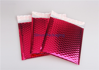 Enveloppes de expédition métalliques de rose de Rose, annonces colorées de bulle pour le transport
