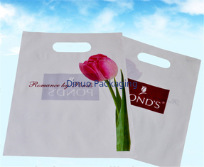 Sacs à provisions en plastique avec des poignées, sacs en plastique faits sur commande de marchandises