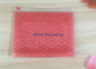 sac à bulles de PVC d'épaisseur de 0.06-0.1mm/sac en plastique de tirette annonce réutilisable