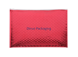 Le rouge Shinny le sac à bulles standard de tirette de paquet de l'aluminium A3 d'annonces métalliques d'enveloppe matelassée