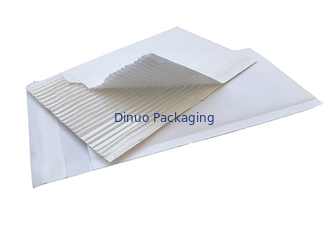 No Plastic White Corrugated Kraft Paper Padded Envelopes Eco Friendly
