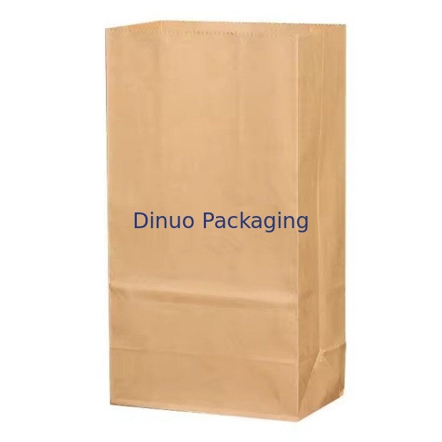 Taille personnalisée Sacs en papier kraft brun jetables pour le pain, les sandwichs et les aliments à fond plat