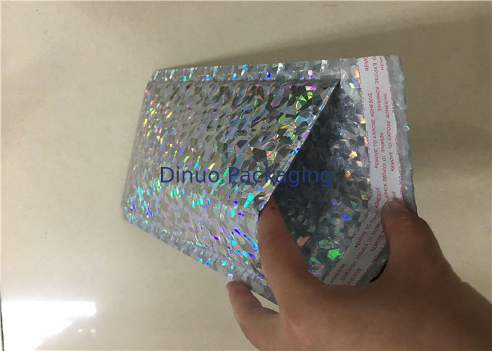 Holographic Colored Bubble Wrap Mailers Padded Parcel Bags Waterproof