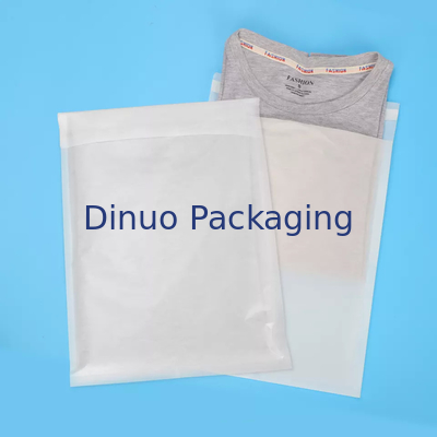 Gousset non en plastique clair de sac de papier d'auto-collant de vêtement pour le T-shirt