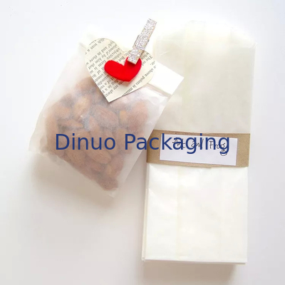 Enveloppes plates biodégradables en verre doublées en forme de V Sacs à biscuits en papier kraft à fond pointu