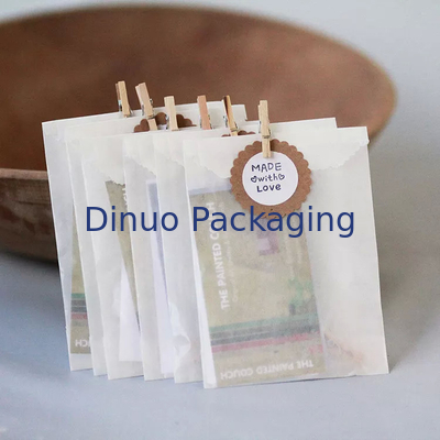 Enveloppes plates biodégradables en verre doublées en forme de V Sacs à biscuits en papier kraft à fond pointu