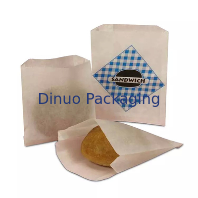 Enveloppes plates biodégradables en verre doublées en forme de V Sacs à biscuits en papier kraft à fond pointu