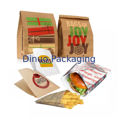 Enveloppes plates biodégradables en verre doublées en forme de V Sacs à biscuits en papier kraft à fond pointu