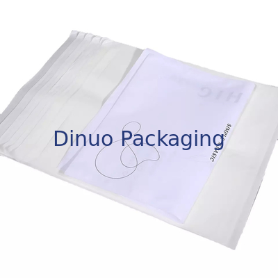 Enveloppe blanche de poche d'emballage de sac de papier cristal estampillé par habillement imperméable de logo fait sur commande