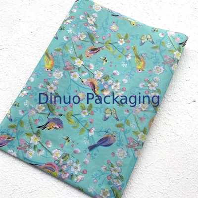 Enveloppe de papier de soie de soie de palmier d'art imprimé floral coloré rhombique avec l'impression faite sur commande