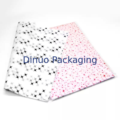 Enveloppe de papier de soie de fond double couleur vichy à pois pour vernis à ongles boîte à chaussures