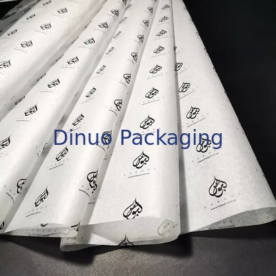 Emballage marqué de papier de soie de soie blanc et en métal d'or pour le sac/bijoux de femmes