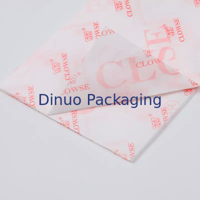 Emballage de papier de soie imprimé personnalisé par logo orange pour le cadeau facial de guirlande de mariage de fleur