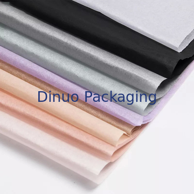 Papier d'emballage de tissu de pâte de bois ignifuge coloré à la mode pour l'emballage de vêtements