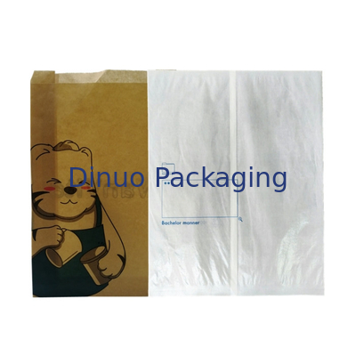 Sacs en papier de cire biodégradables translucides de nourritures avec des enveloppes de glassine de gousset de bande adhésive