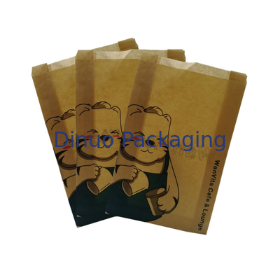 Sacs en papier de cire biodégradables translucides de nourritures avec des enveloppes de glassine de gousset de bande adhésive
