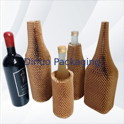 Douille cylindrique recyclable de papier de nid d'abeilles pour la bouteille de vin fragile de marchandises