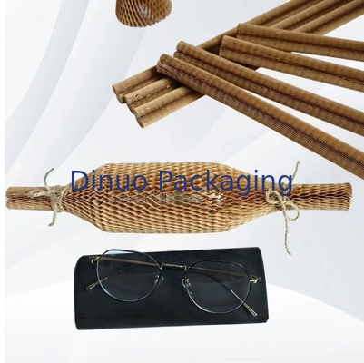 Emballage cosmétique dégradable de Mesh Sleeve For Glass Bottle de papier d'emballage de nid d'abeilles