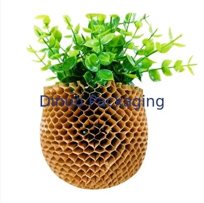 Emballage cosmétique dégradable de Mesh Sleeve For Glass Bottle de papier d'emballage de nid d'abeilles