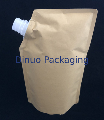 Support imprimé fait sur commande d'aluminium biodégradable vers le haut de poche liquide imperméable de bec de papier d'emballage de poches