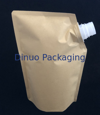 Support imprimé fait sur commande d'aluminium biodégradable vers le haut de poche liquide imperméable de bec de papier d'emballage de poches