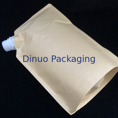 Support imprimé fait sur commande d'aluminium biodégradable vers le haut de poche liquide imperméable de bec de papier d'emballage de poches