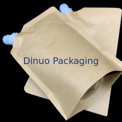 Support imprimé fait sur commande d'aluminium biodégradable vers le haut de poche liquide imperméable de bec de papier d'emballage de poches