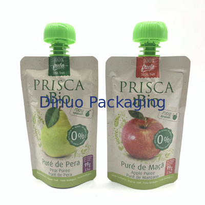 Support liquide réutilisé rechargeable de plastique vers le haut de poche réutilisable d'aliment pour bébé de sacs de poche de bec