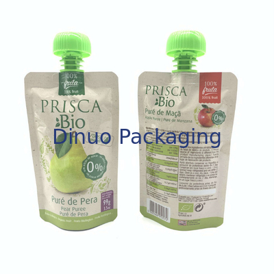Poche organique Juice Beverage Doypack Bag réutilisable de bec d'aliment pour bébé de compression de purée de fruit