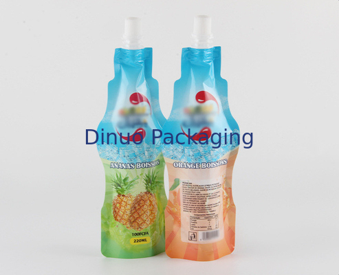 La bouteille imprimée faite sur commande de boisson de sac de Doypack a formé le support de papier d'aluminium de bec vers le haut de la poche de bec