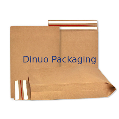 Sac de papier pur recyclable d'annonce de 100% avec le gousset sur les côtés et le fond