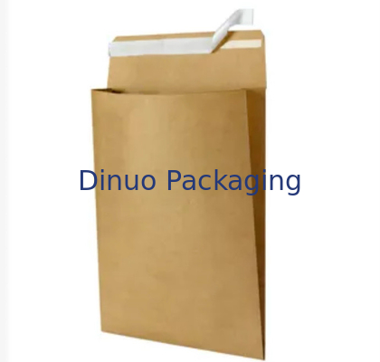 Sac de papier pur recyclable d'annonce de 100% avec le gousset sur les côtés et le fond