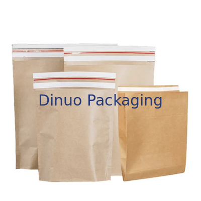 Sac de papier pur d'annonce de joint auto-adhésif favorable à l'environnement recyclable pour le vêtement