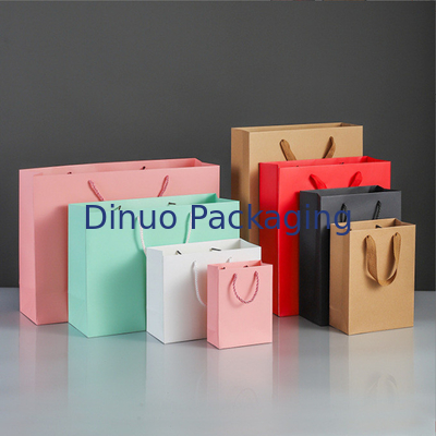 Le sac supérieur biodégradable réutilisable de poignée a adapté le sac aux besoins du client d'emballage de cadeau de papier d'emballage