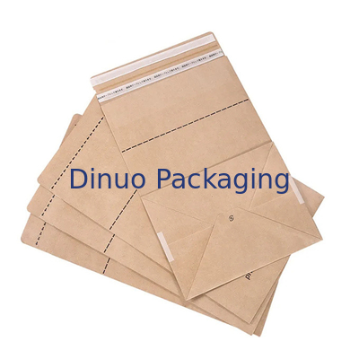 Sac fait sur commande de fond plat de Logo Printing Biodegradable Kraft Paper pour l'expédition de paquet