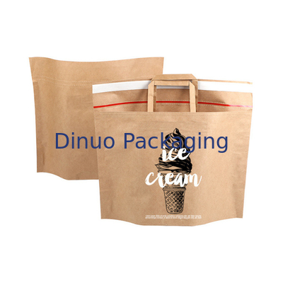 Côtés auto-adhésifs biodégradables de joint de sac de papier d'annonce de 100% Papier d'emballage et gousset inférieur