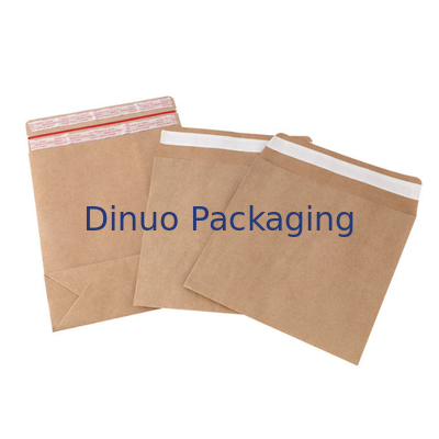 Côtés auto-adhésifs biodégradables de joint de sac de papier d'annonce de 100% Papier d'emballage et gousset inférieur