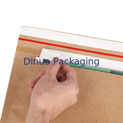 Côtés auto-adhésifs biodégradables de joint de sac de papier d'annonce de 100% Papier d'emballage et gousset inférieur
