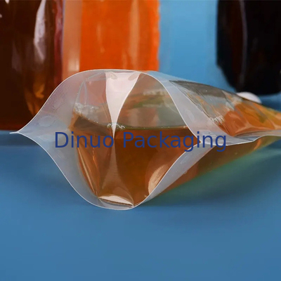 L'impression faite sur commande de gravure tiennent la boisson transparente Juice Spout Pouch de poches liquides