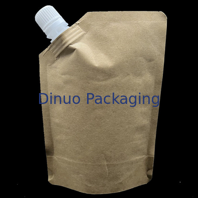 Support imprimé fait sur commande d'aluminium biodégradable vers le haut de poche liquide imperméable de bec de papier d'emballage de poches
