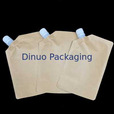 Support imprimé fait sur commande d'aluminium biodégradable vers le haut de poche liquide imperméable de bec de papier d'emballage de poches