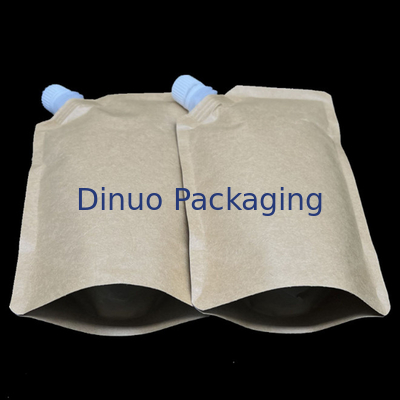 Support imprimé fait sur commande d'aluminium biodégradable vers le haut de poche liquide imperméable de bec de papier d'emballage de poches