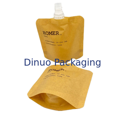 Support de coutume vers le haut de poche liquide cosmétique biodégradable de bec de recharge de Papier d'emballage de sac